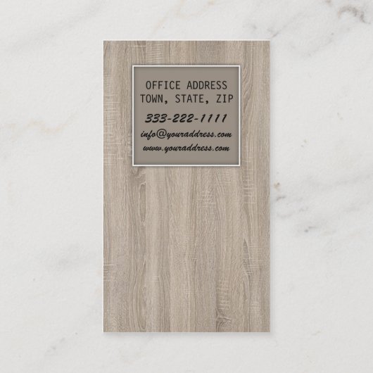 Handyman Service Modèle en bois Carte tendance (Dos)