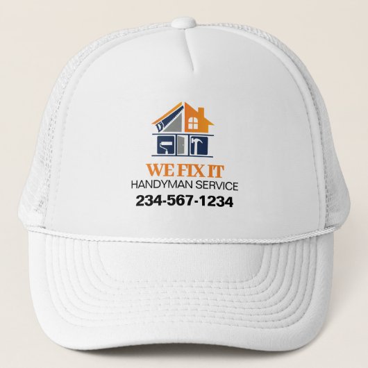 Handyman Service Trucker Hat Trucker Pet (Voorkant)