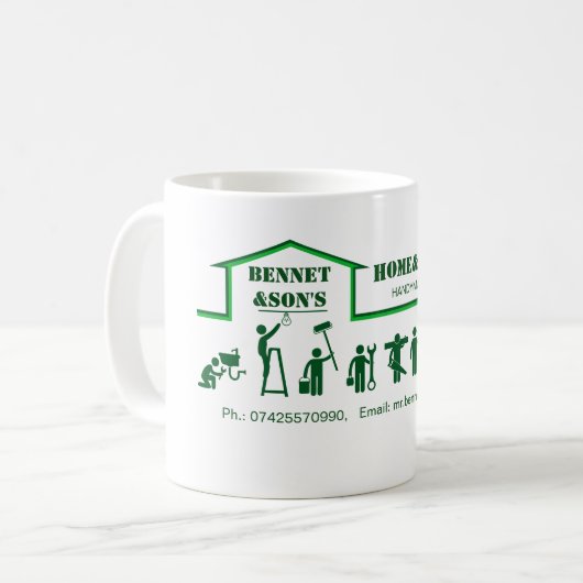 handyman services, Mug pour handyman (Devant gauche)