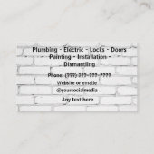 Handyman Services Visitekaartje (Achterkant)