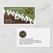 Handyman Signage Border Wood Grain Visitekaartje (Voorkant / Achterkant)
