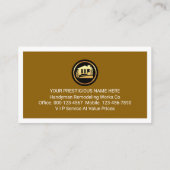 Handyman Signage Gold Workmen Tools Visitekaartje (Achterkant)