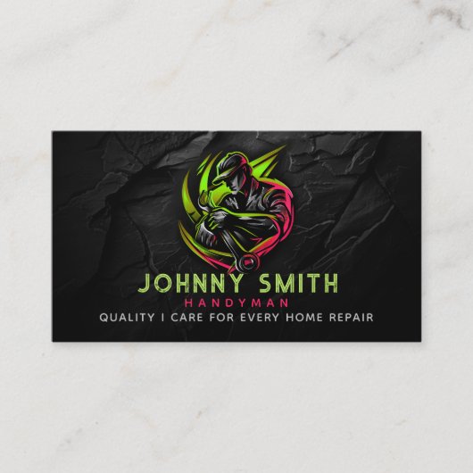 Handyman Slogans Cartes de visite (Devant)