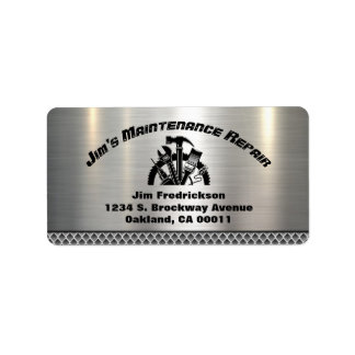 Handyman Steel Bord Maintenance Service-adres Etiket
