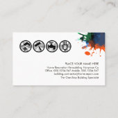 Handyman Tabs op Cooper Bronze Layer Visitekaartje (Achterkant)