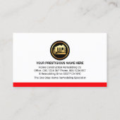 Handyman Tool Building Medals Visitekaartje (Achterkant)