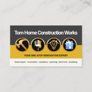 Handyman Tools Color Layer Construction Contractor Visitekaartje