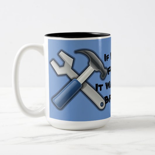 Handyman Tools Hammer en Mok in frankrijk (Links)
