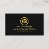 Handyman Tools On Rooftop Building Visitekaartje (Achterkant)