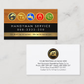 Handyman Tools On Timber Wood Layer Visitekaartje (Voorkant / Achterkant)