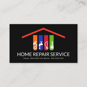 Handyman Tools Rooftop Building Visitekaartje