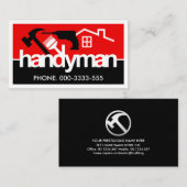 Handyman Tools Silhouette Border Visitekaartje (Voorkant / Achterkant)