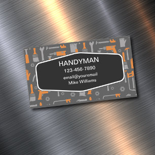 Handyman Tools Theme Magnetische Visitekaartjes Magnetisch Visitekaartje