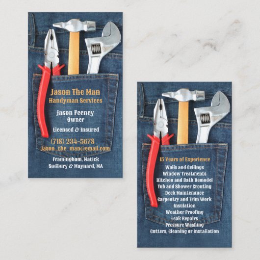 Handyman Tools Visitekaartje (Voorkant / Achterkant)