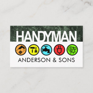 Handyman Uithangbord Op Vuilige Muren Visitekaartje