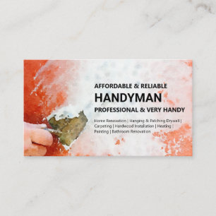 Handyman Visitekaartje - Putty Wall op zwart