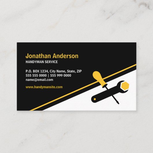 Handyman-werkgereedschap Mechanisch visitekaartje (Voorkant)