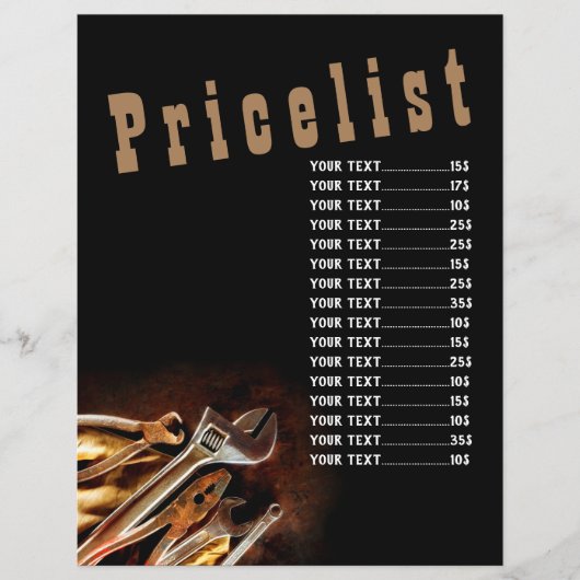 Handyman Work Price List Flyer (Voorkant)