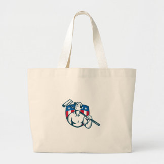 Handymanschilder die verf Roller vervoert Grote Tote Bag