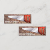 handzaag | Houten korrelachtergrond Mini Visitekaartje (Voorkant / Achterkant)