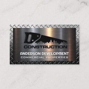 Handzaag Logo   Metaal Visitekaartje