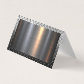 Handzaag Logo | Metaal Visitekaartjes (Achterkant)