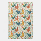 Hanen en bloemen theedoek (Verticaal)