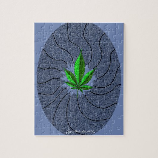 Hanfblatt 13 legpuzzel (Verticaal)