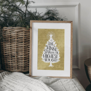 Hang a Shining Star Quote Art Print