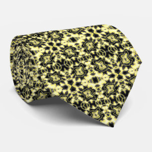 Hang daar neon gloed teken zwart en geel kunst stropdas