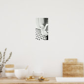 Hang daar zwart en wit Poster (Keuken)