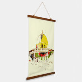 Hang de glorie: koepel van de rots hangend wandkleed (Gebogen)