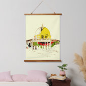 Hang de glorie: koepel van de rots hangend wandkleed (Slaapkamer)