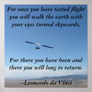 Hang-en-klare vlucht poster