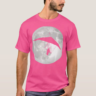 Hang Glider Soaring Full Moon High Flying Hang Gli T-shirt