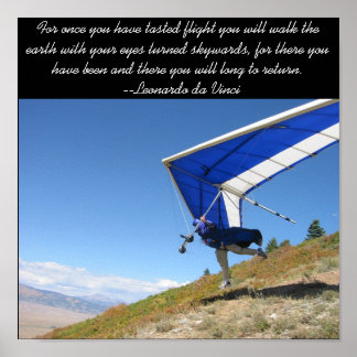 Hang Gliding Takeoff Poster