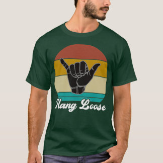 Hang het Loose Shaka Reggae Aloha Hawaiian Handtek T-shirt