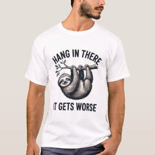 Hang in de luiaard grappig sarcastisch ontwerp t-shirt