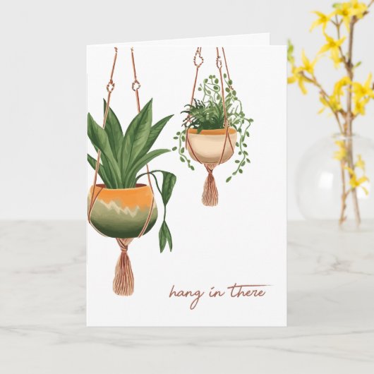 Hang in het Wenskaart Kaart (Gele Bloem)