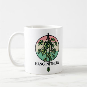 Hang in There Hanging Plant Pothos Houseplant Koffiemok