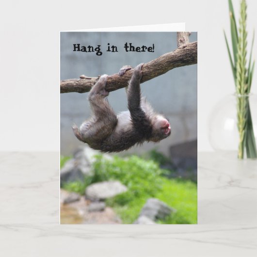Hang in there Monkey card Kaart (Voorkant)