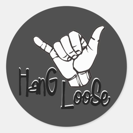 Hang los - Handtekening Ronde Sticker (Voorkant)