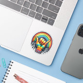 Hang los sticker (Laptop met iPhone)