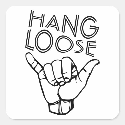 Hang los vierkante sticker (Voorkant)