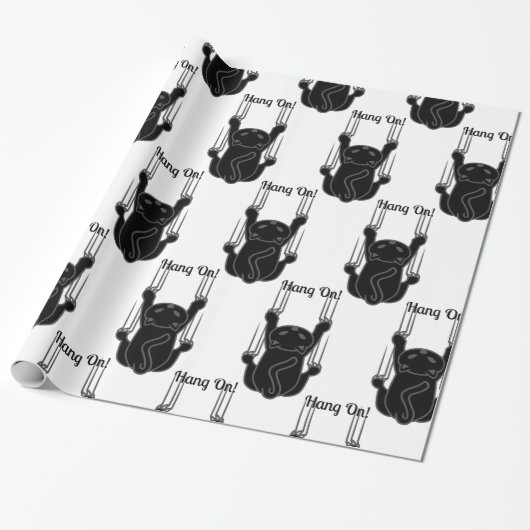 Hang op Black Cat Thunder_Cove Cadeaupapier (Uitgerold)