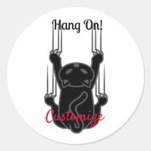 Hang op Black Cat Thunder_Cove Ronde Sticker