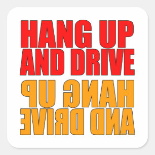 Hang op en rijd auto Slogan Stickers