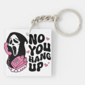 "Hang op" Ghostface Horror Fan Gift Sleutelhanger (Achterkant)