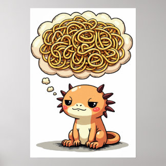 Hang Op Laat Me Dit Axolotl Introvert Fu Even Over Poster