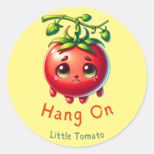Hang op Little Tomato T-Shirt, Tomato Lover Gift, Ronde Sticker